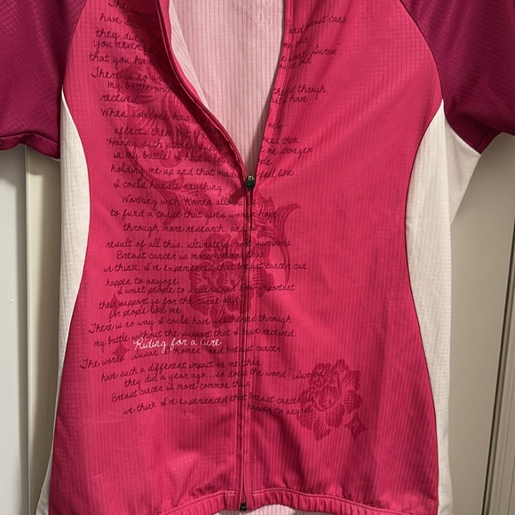 Specialized Riding for a Cure -Breast Cancer Women's Jersey - Pink and White EUC - Picture 3 of 5
